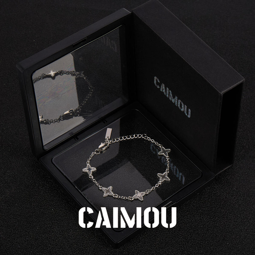 Four-Leaf Clover Thin Chain Bracelet