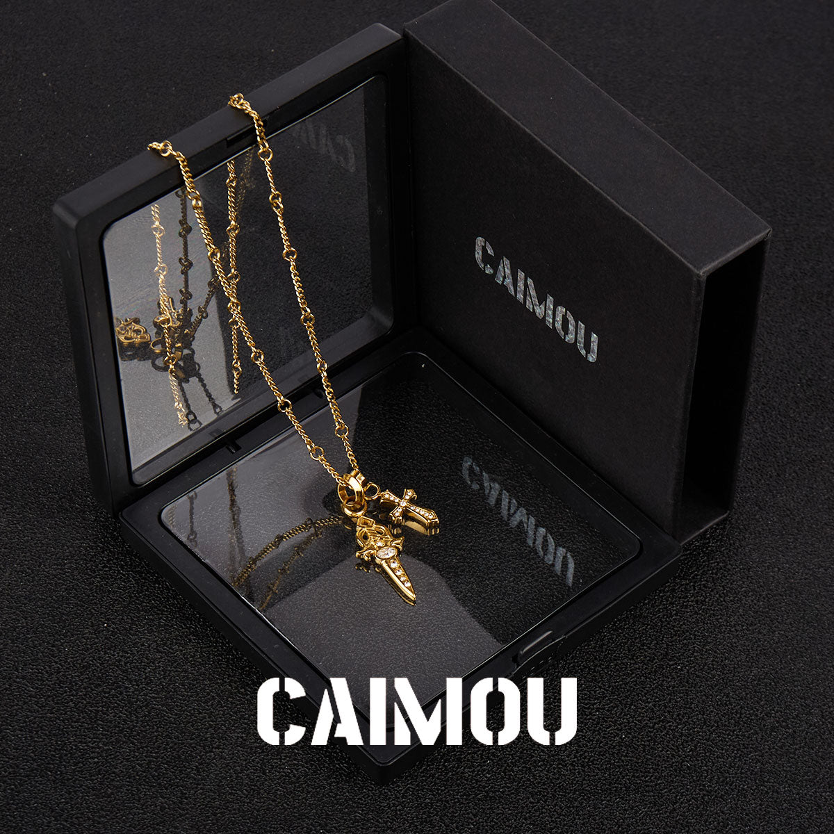 Sword & Cross Pendant Necklace