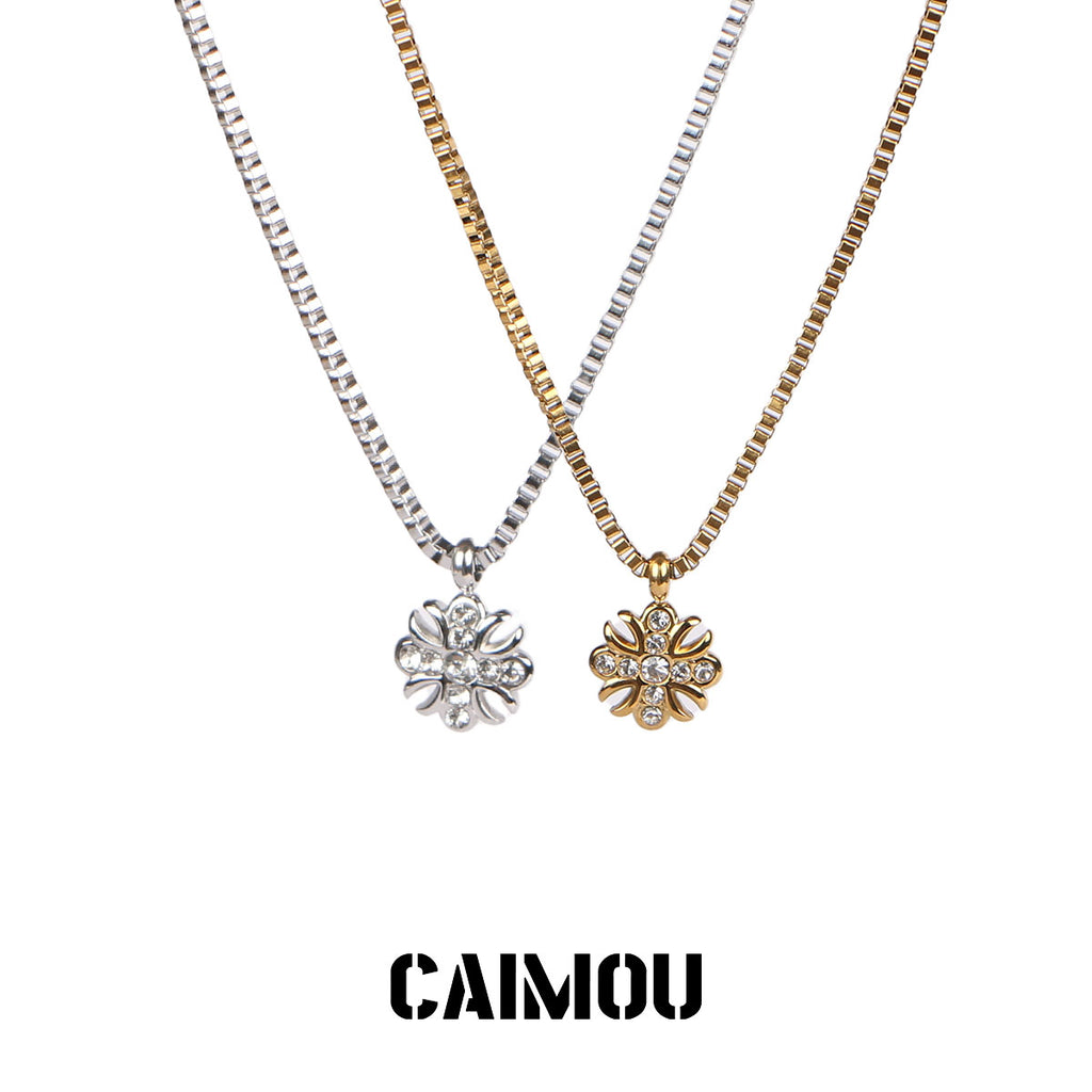 🌸✝️Cross flower necklace