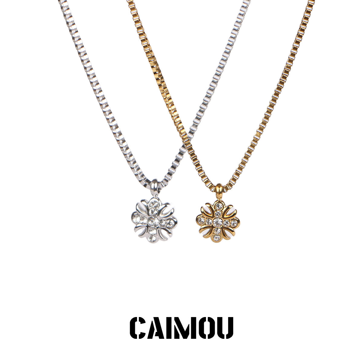 🌸✝️Cross flower necklace