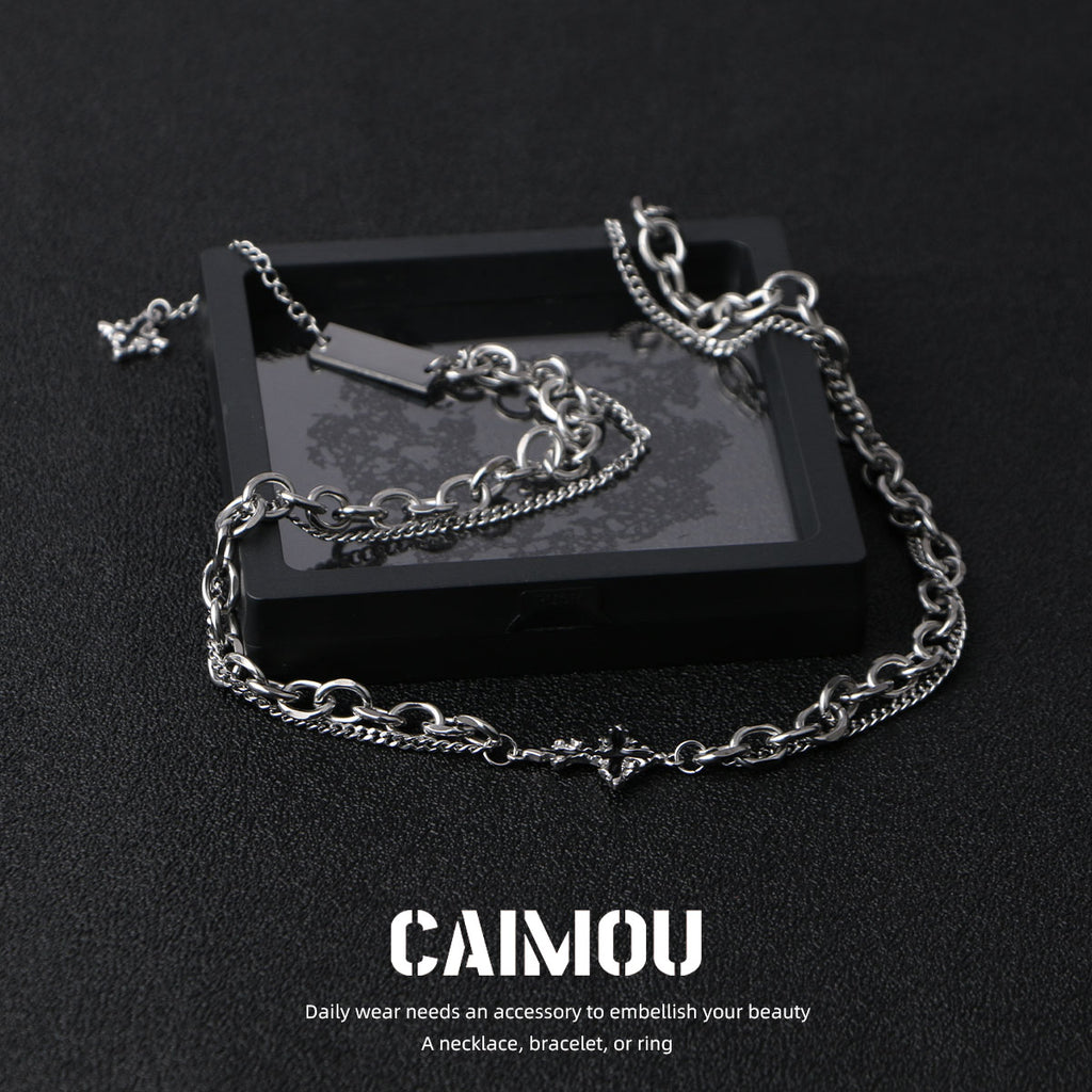 Dark Cross Necklace