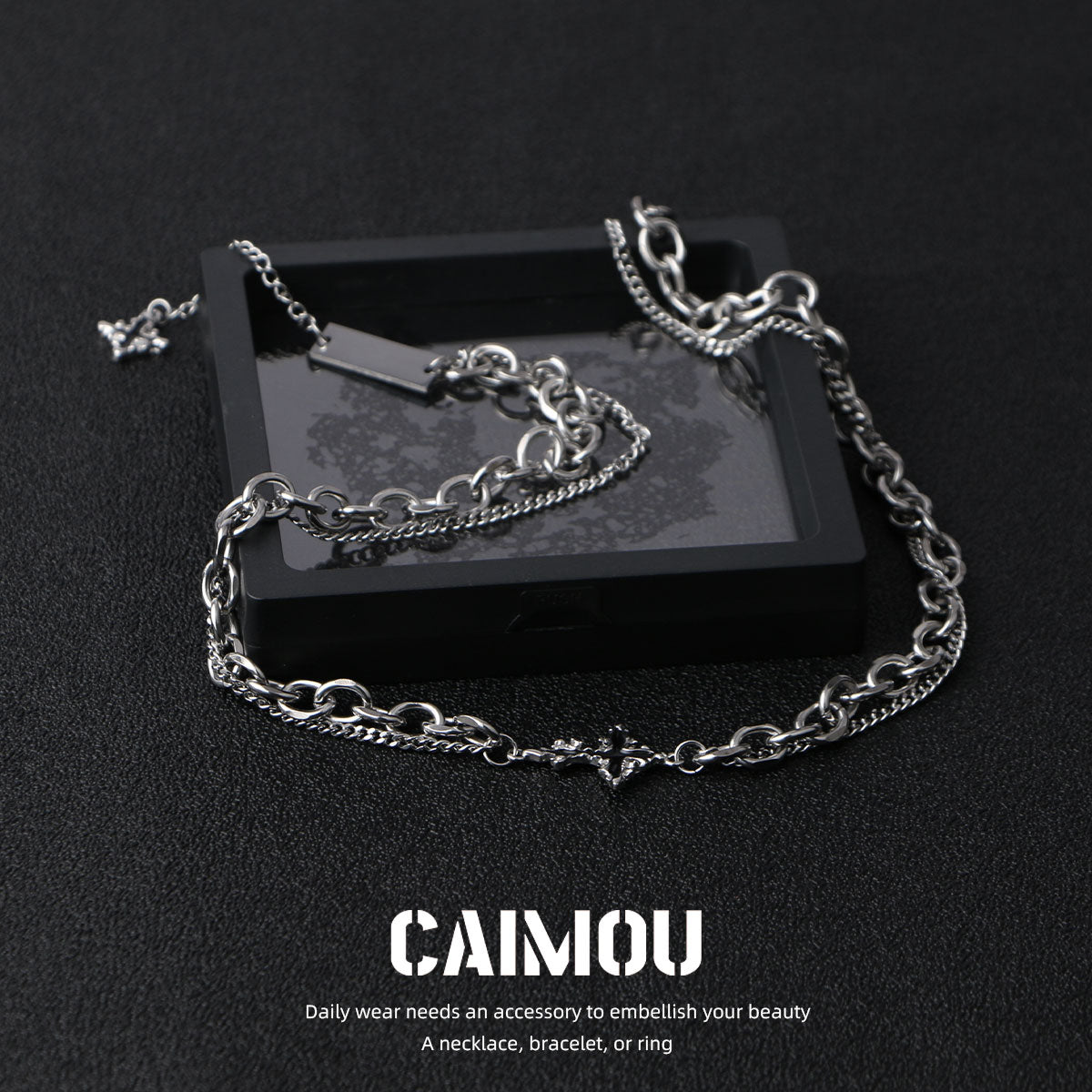 Dark Cross Necklace