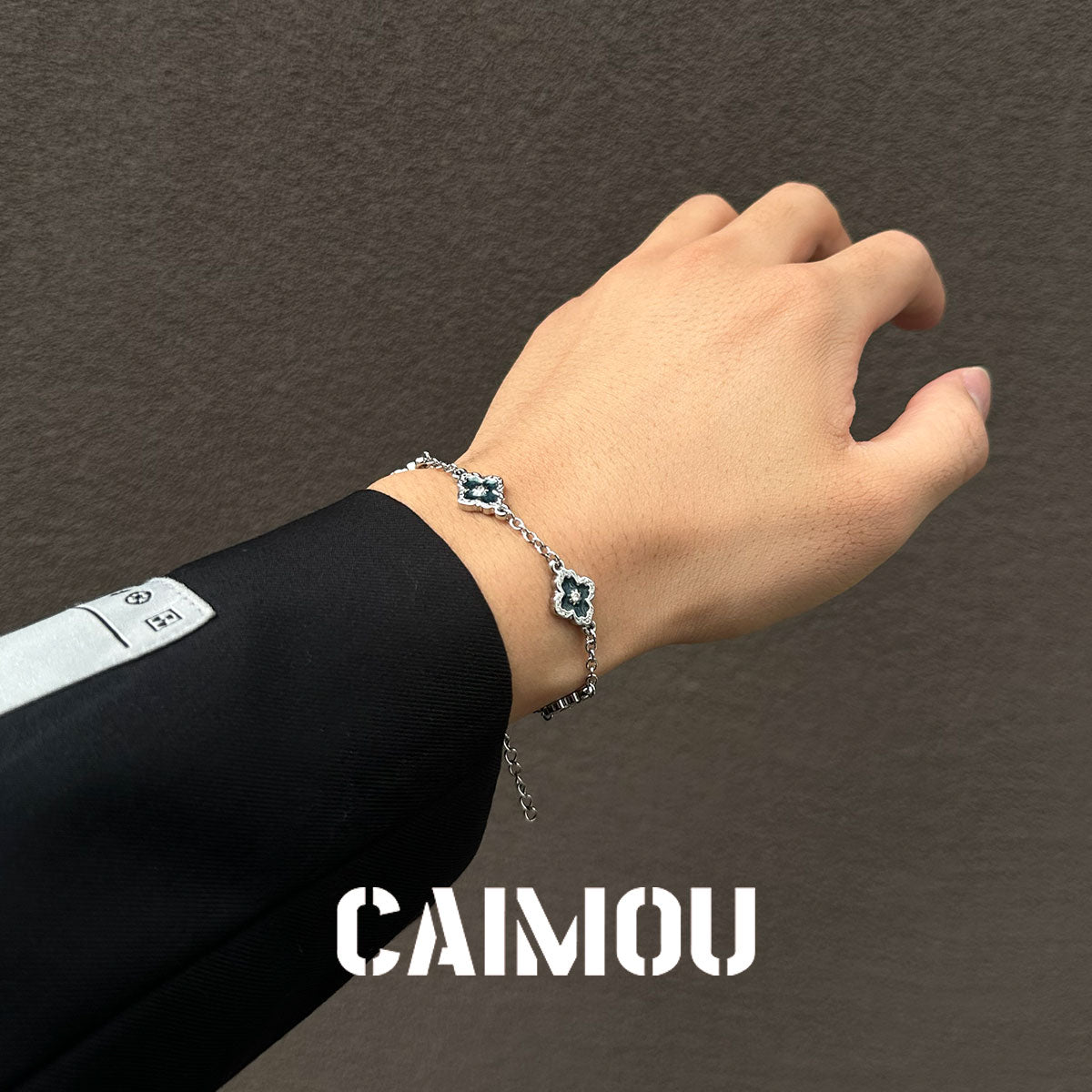 Stainless Steel Cross Flower Bracelet