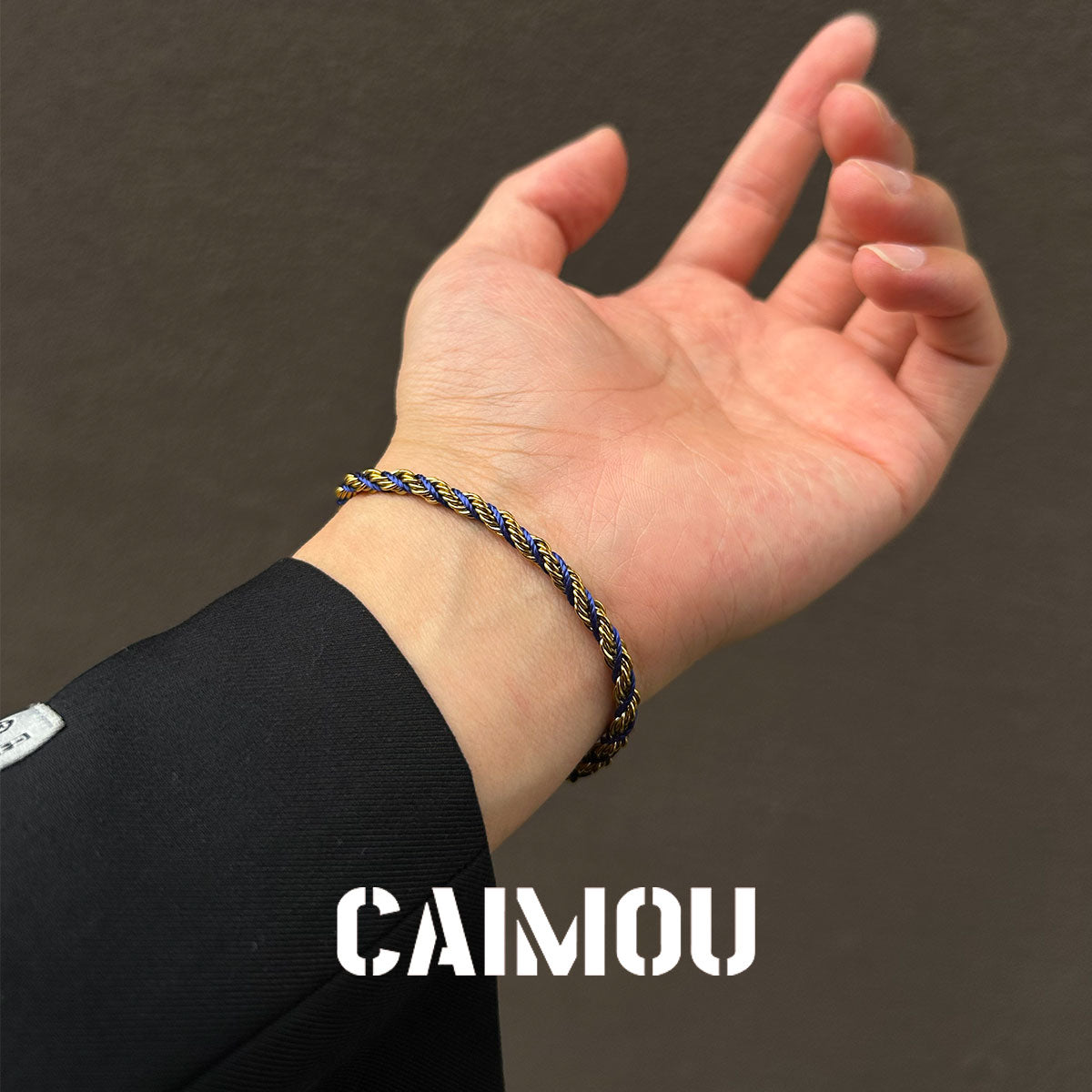 Stainless Steel Slim Twisted Rope Bracelet