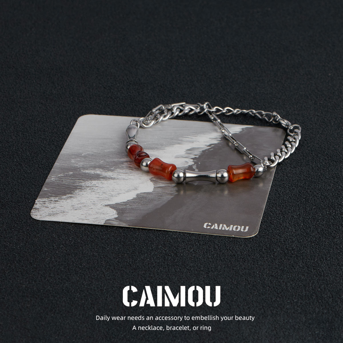 Brown Natural Stone Spliced Bracelet