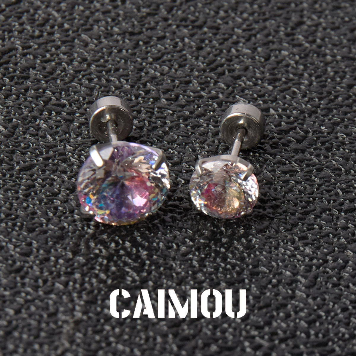 Bird's Nest Cut Zircon Stud Earrings
