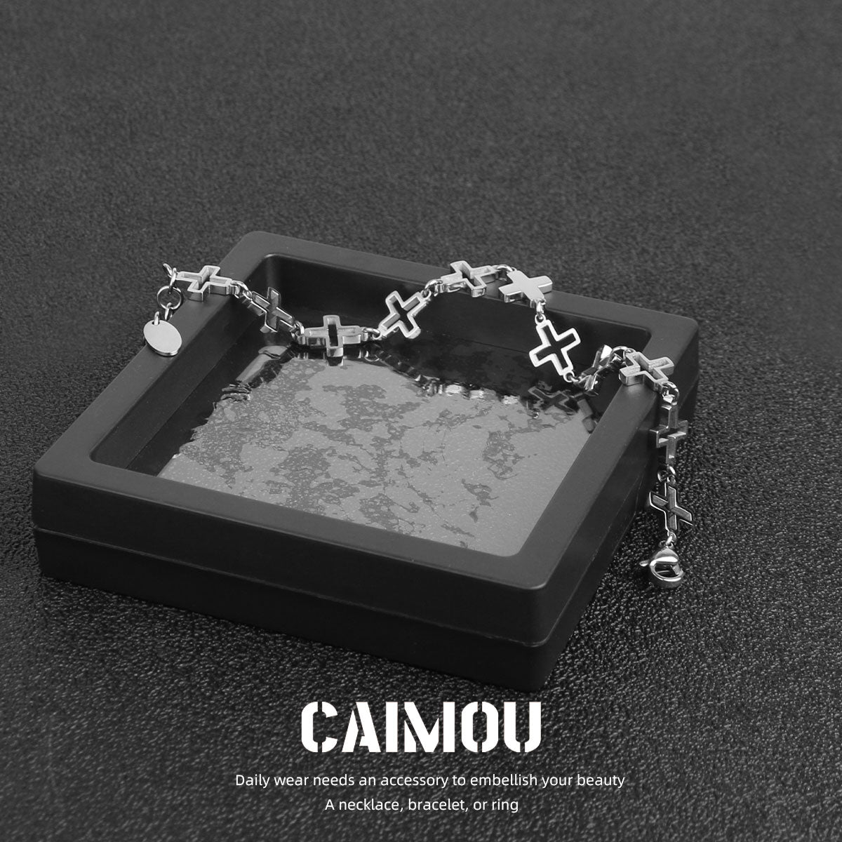 Openwork cross bracelet