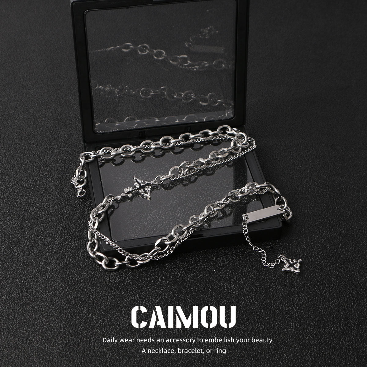 Dark Cross Necklace