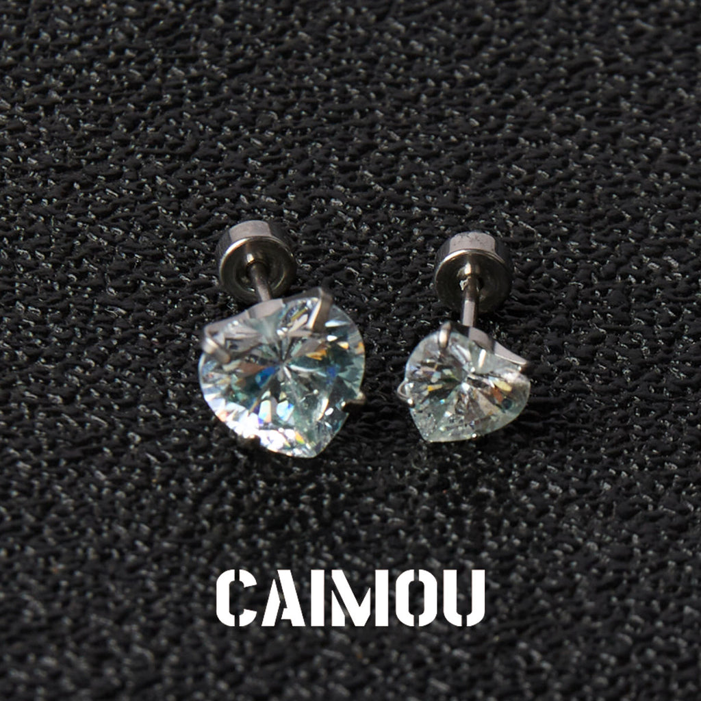 Heart Cubic Zirconia Stud Earrings