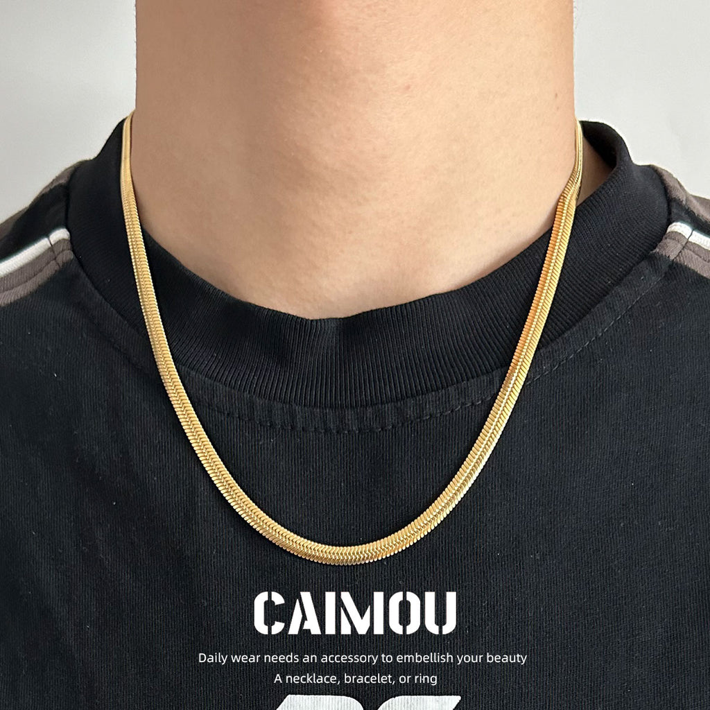 Flat Snake Chain Necklace