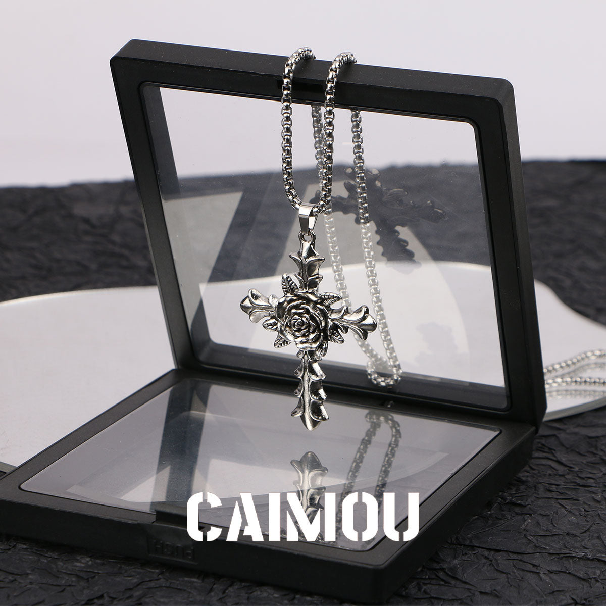 rose cross necklace