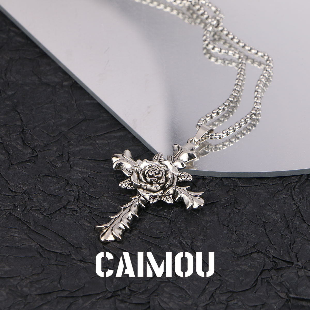 rose cross necklace
