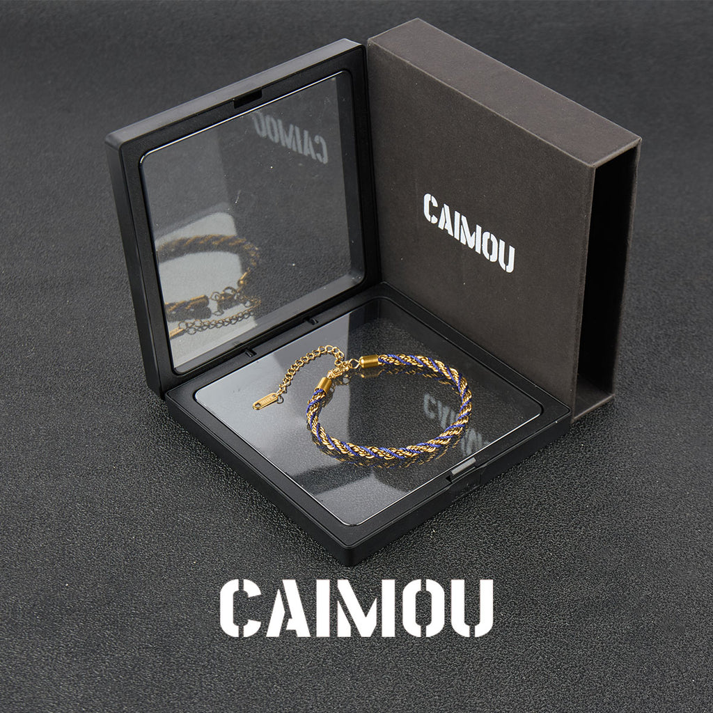 Stainless Steel Slim Twisted Rope Bracelet