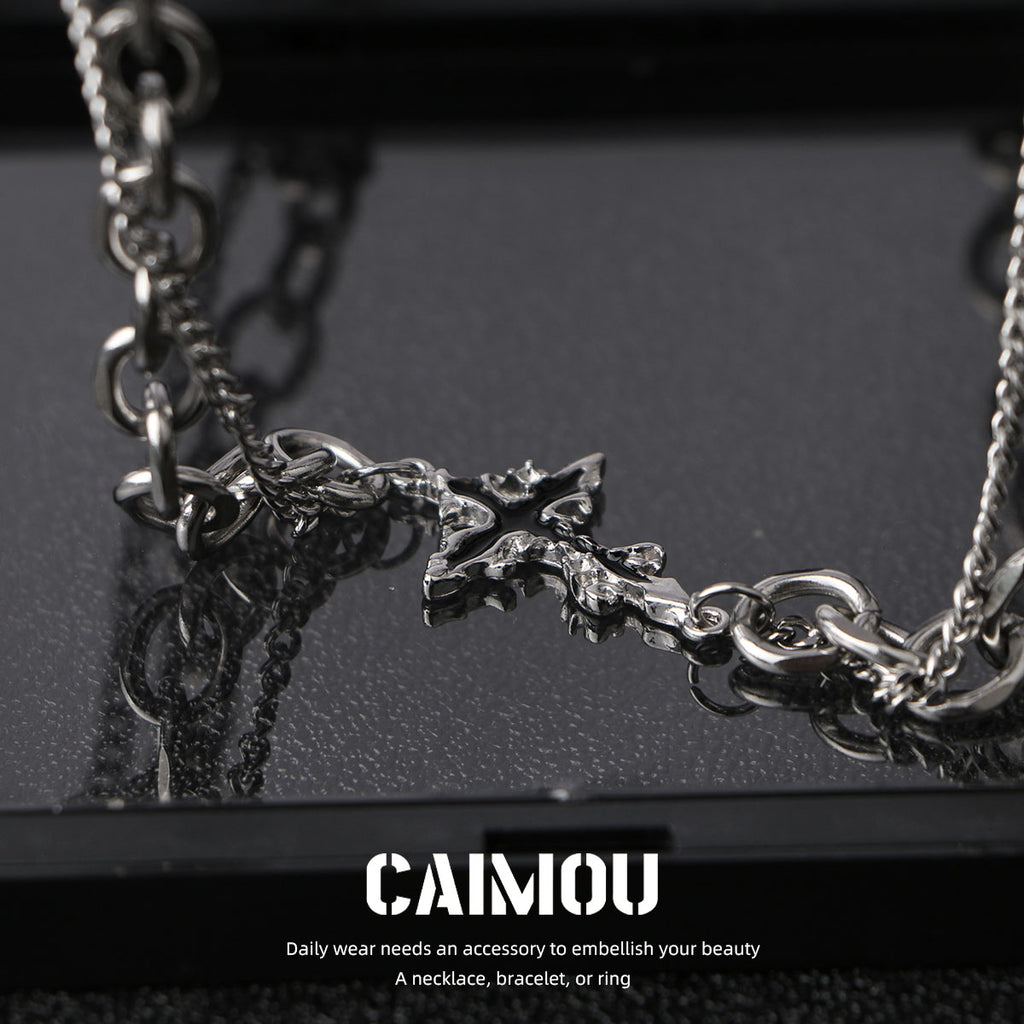 Dark Cross Necklace