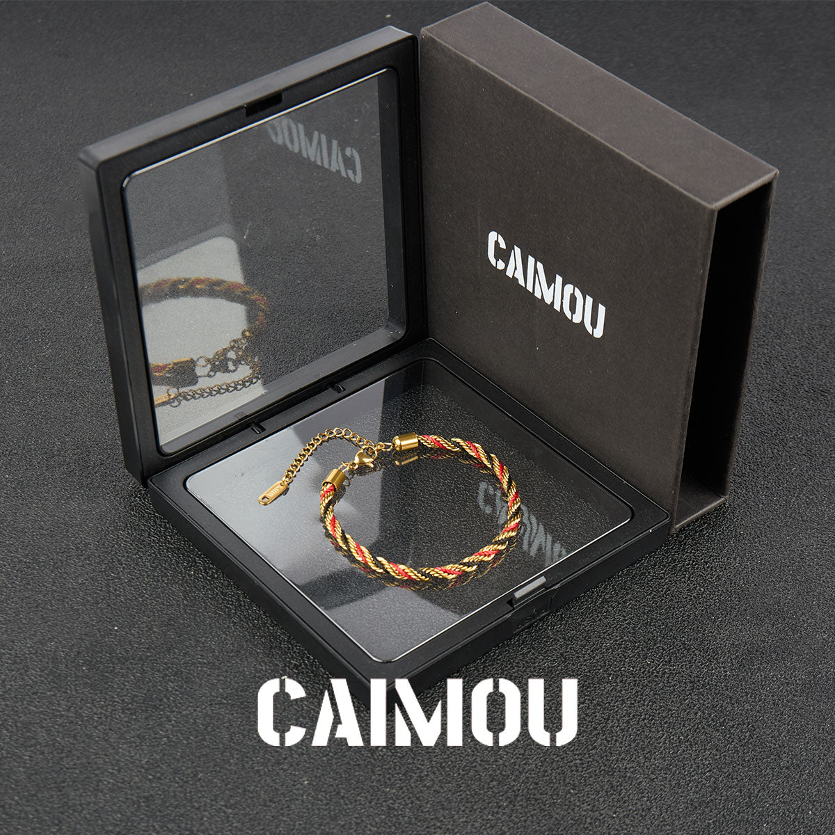 Stainless Steel Slim Twisted Rope Bracelet
