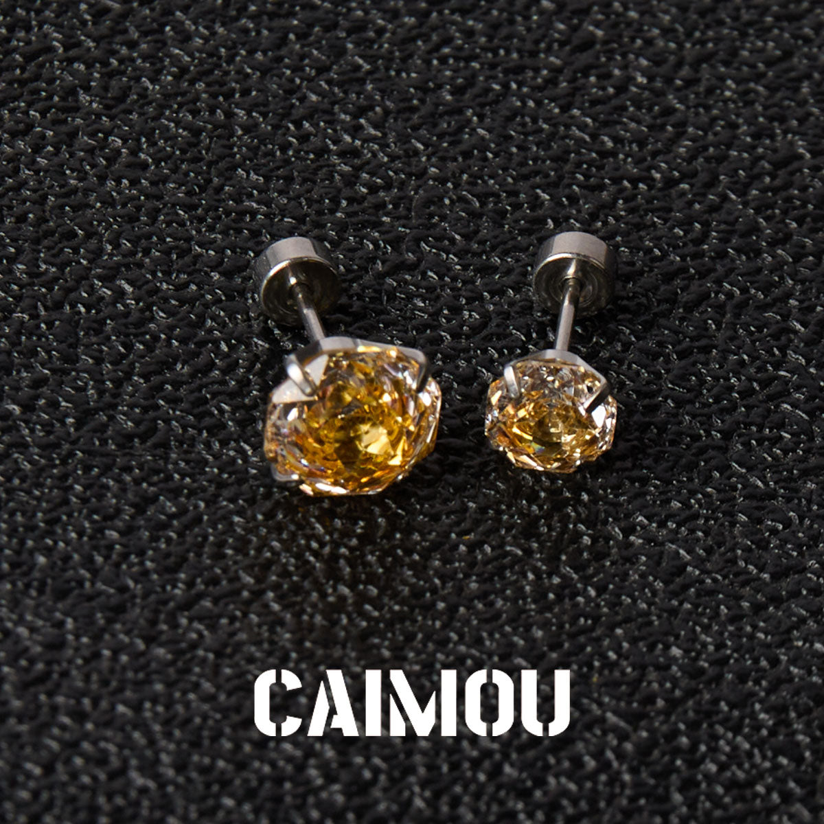 Rose Cut Zircon Stud Earrings