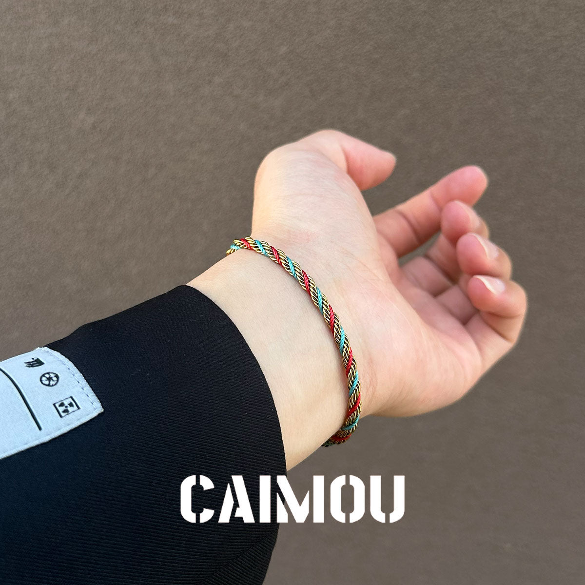 Stainless Steel Slim Twisted Rope Bracelet