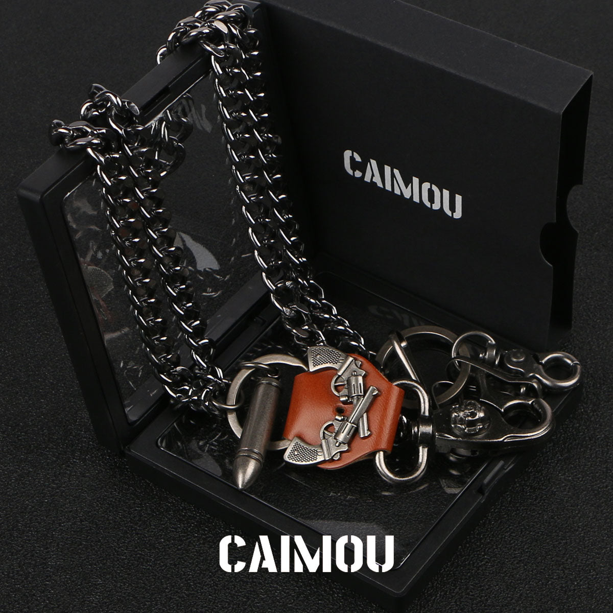 Dual Pistol Bullet Double Layer Pants Chain