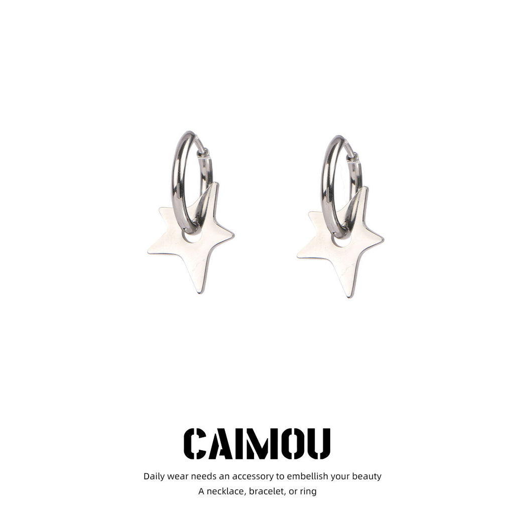 Star Hoop Earrings