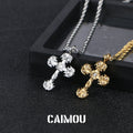✝️Textured Cross Necklace
