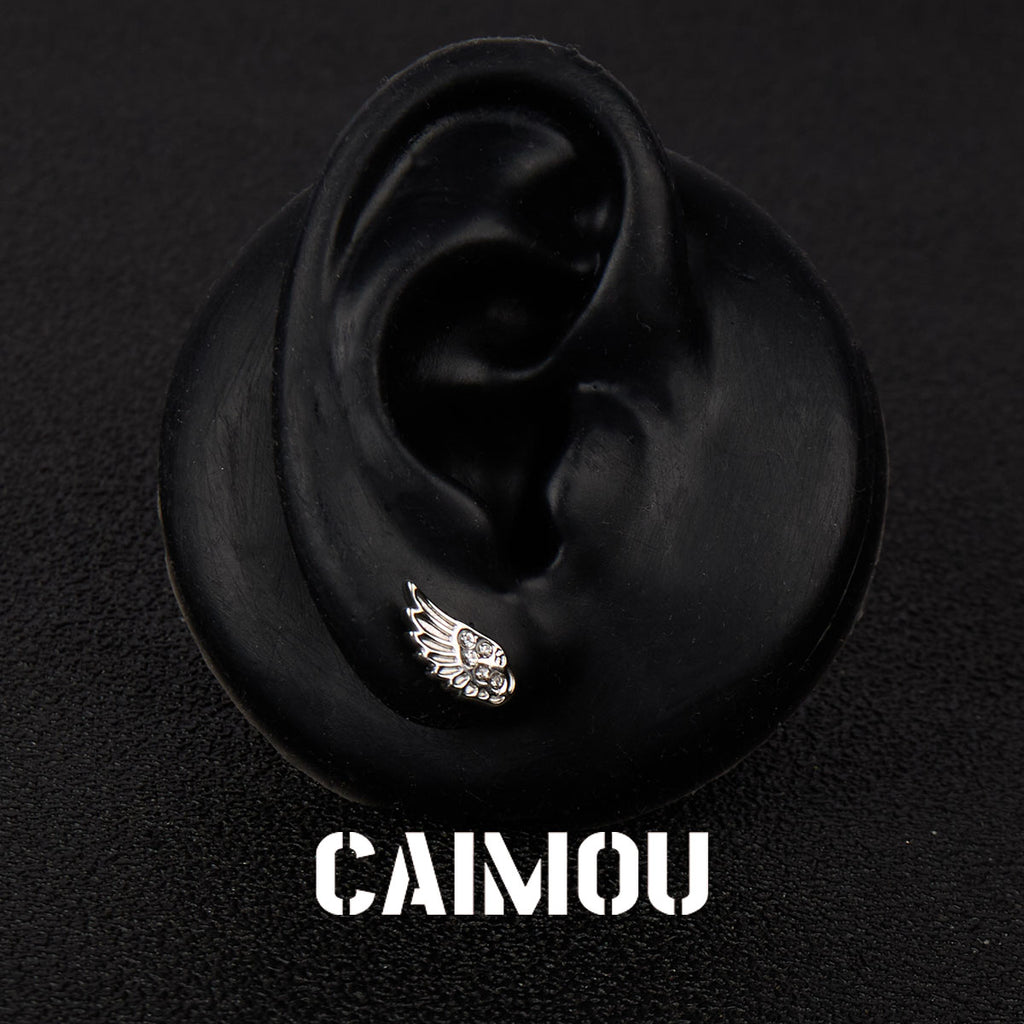 Wing Cubic Zirconia Stud Earrings