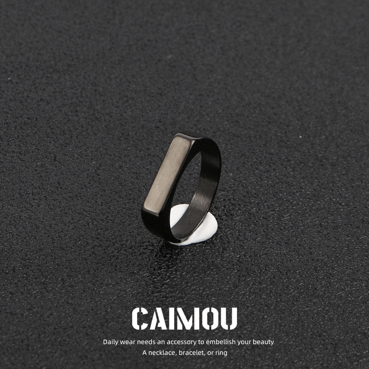 Black Titanium Steel Signet Rings (Multi Styles)