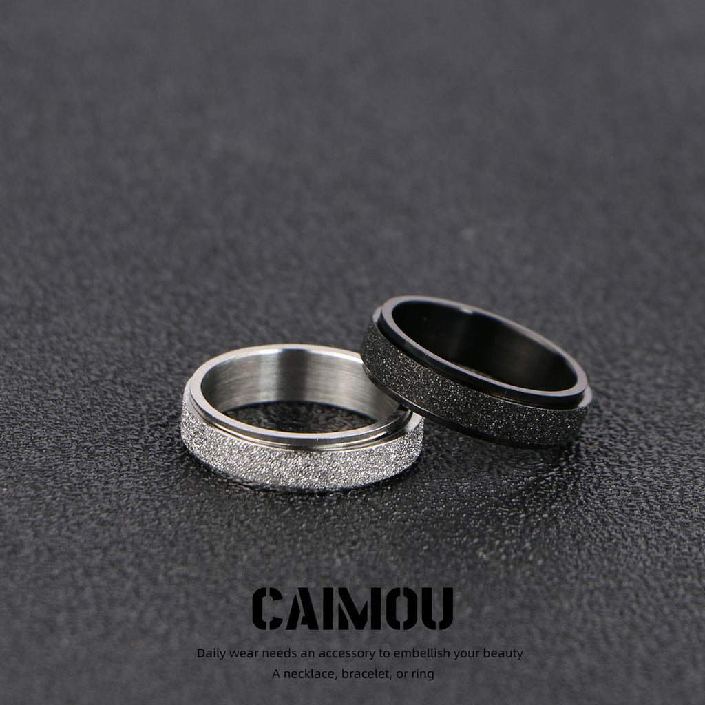 Round Band Frosted Ring