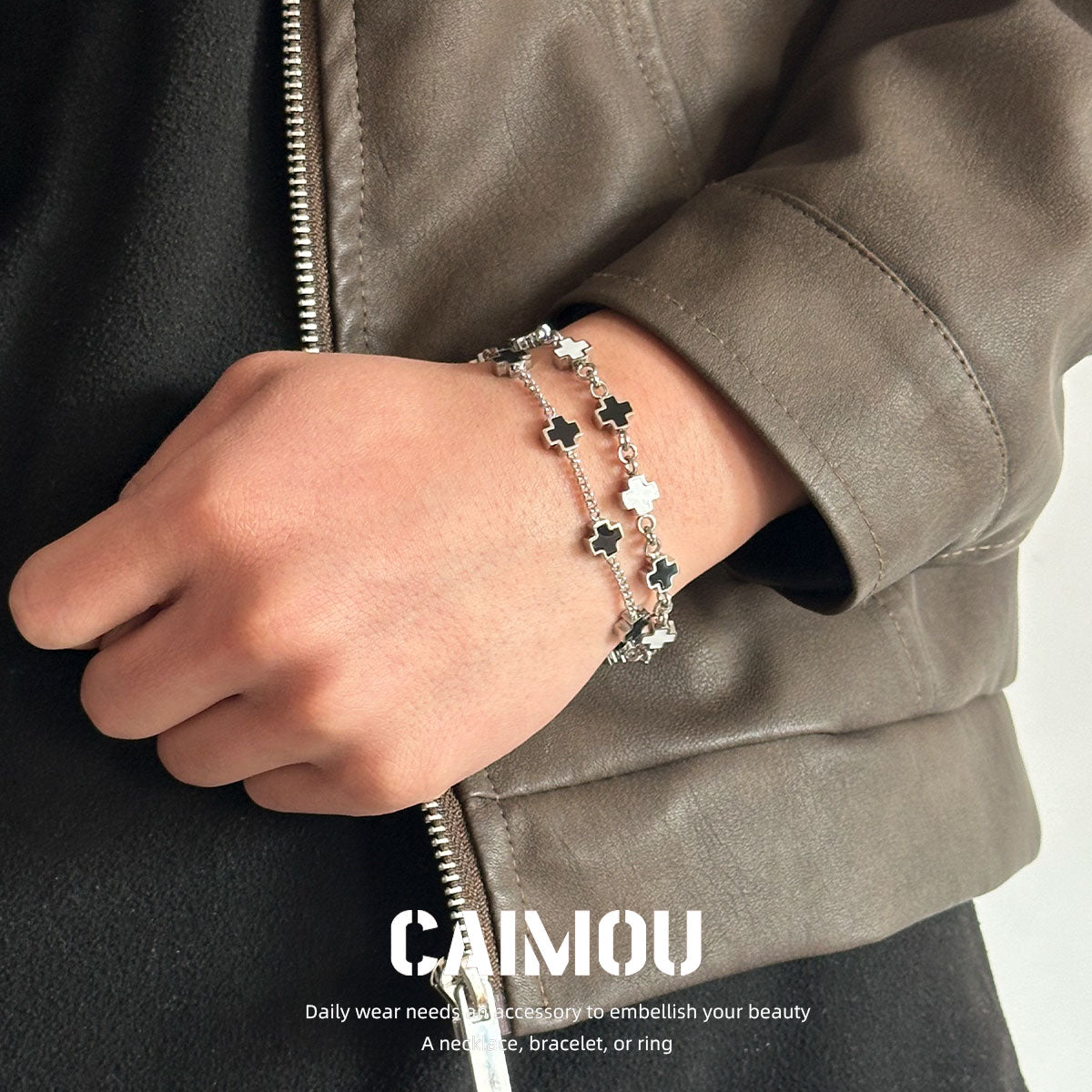 Sideways Cross Bracelet