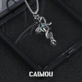 snake cross necklace
