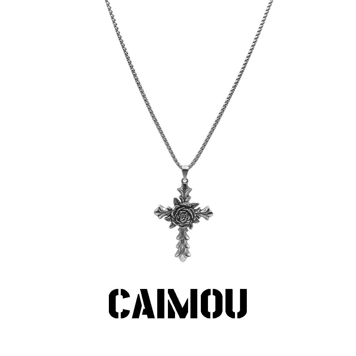 rose cross necklace