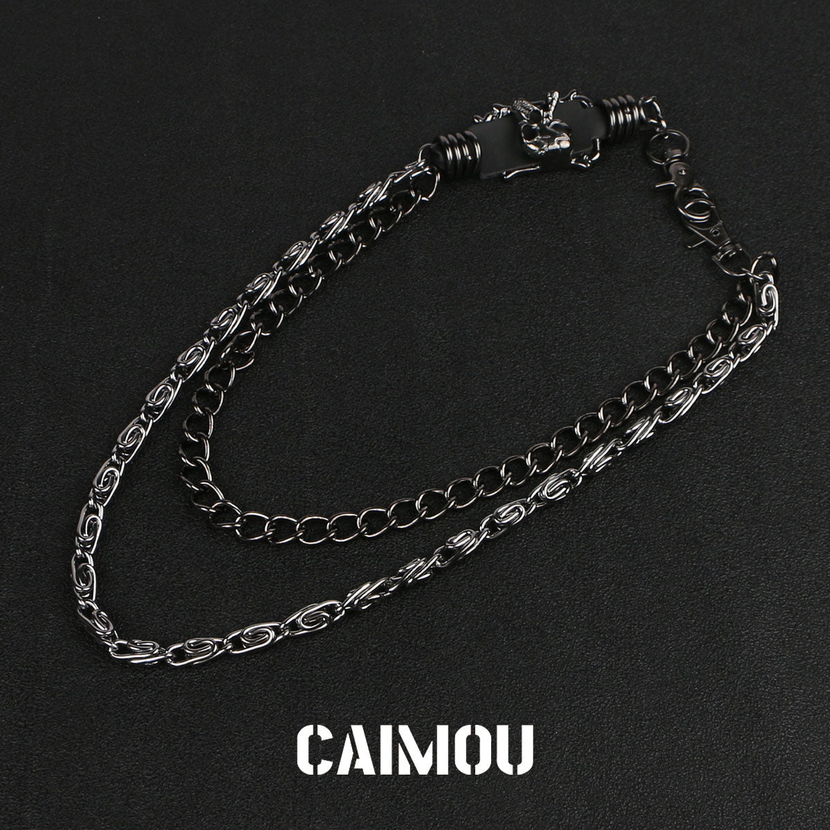 Skull Double Layer Pants Chain