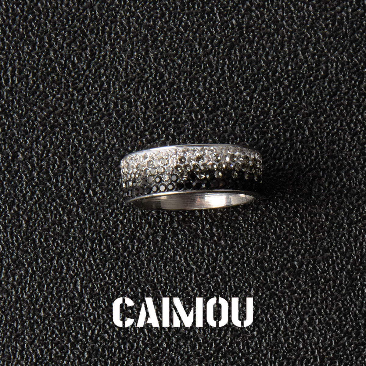 Gradient Crystal Wide Band Ring