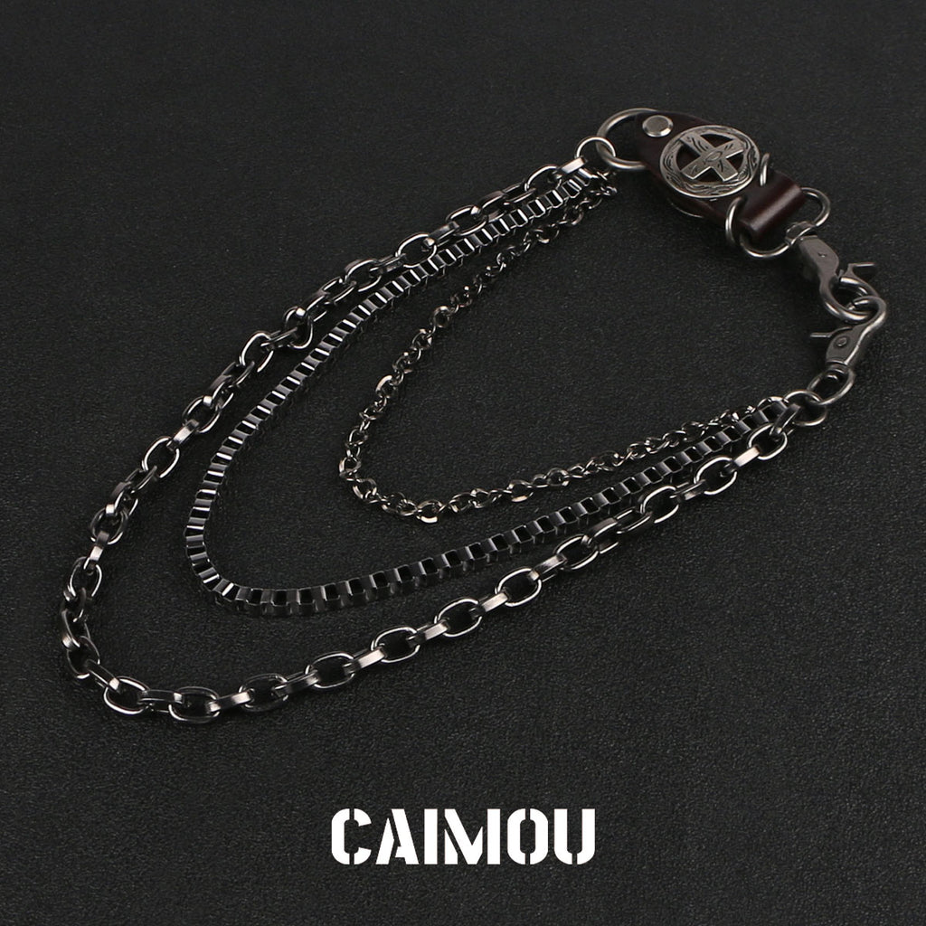 Cross-shaped multi-layered trouser chain