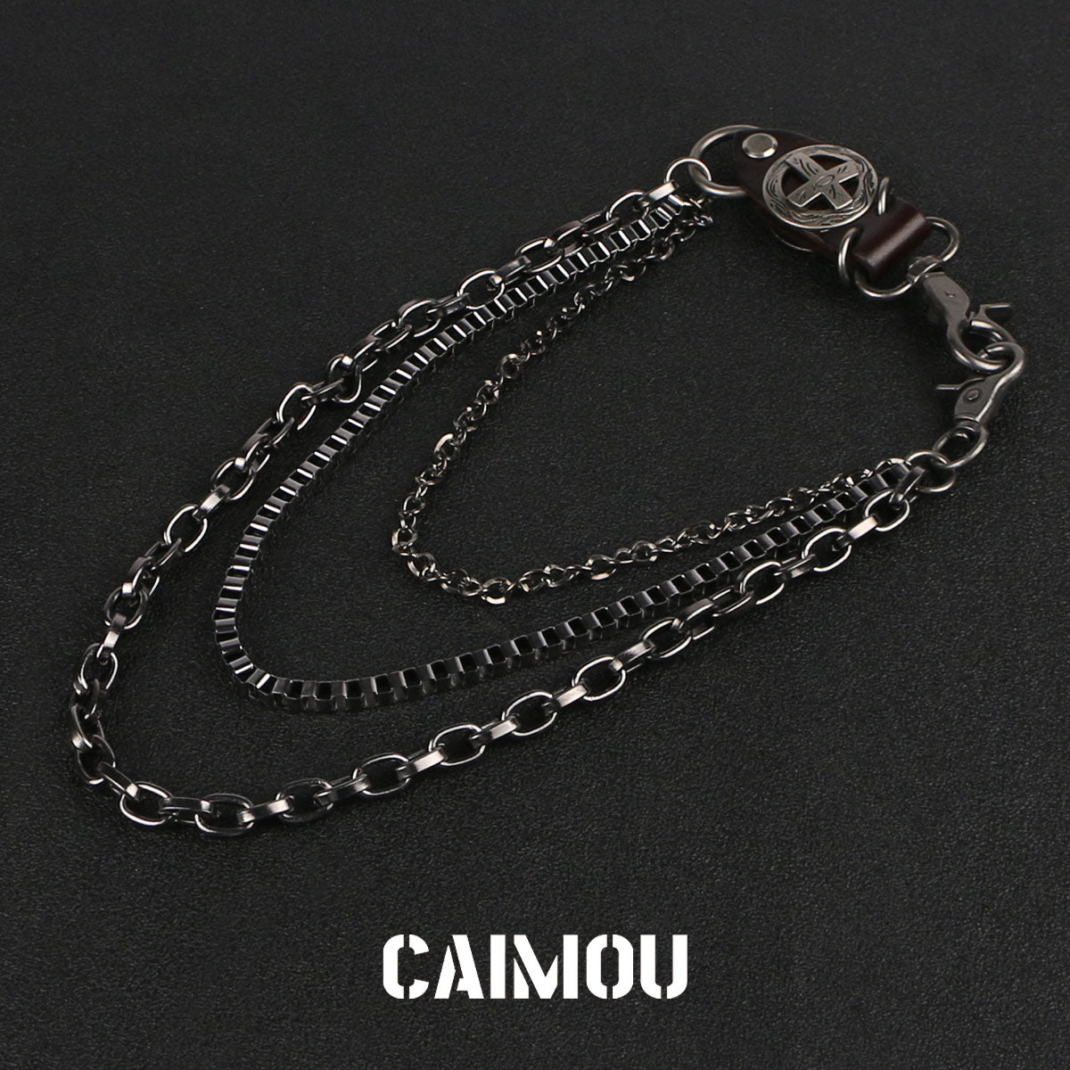 Cross-shaped multi-layered trouser chain