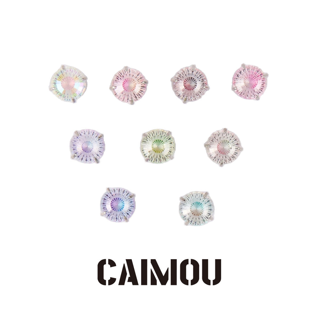 Ferris Wheel Cut Zircon Stud Earrings