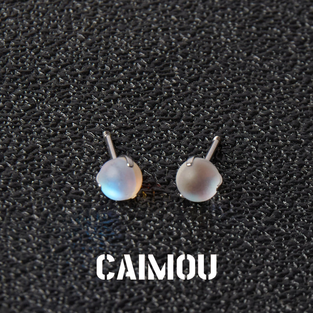 Round Bead Stud Earrings