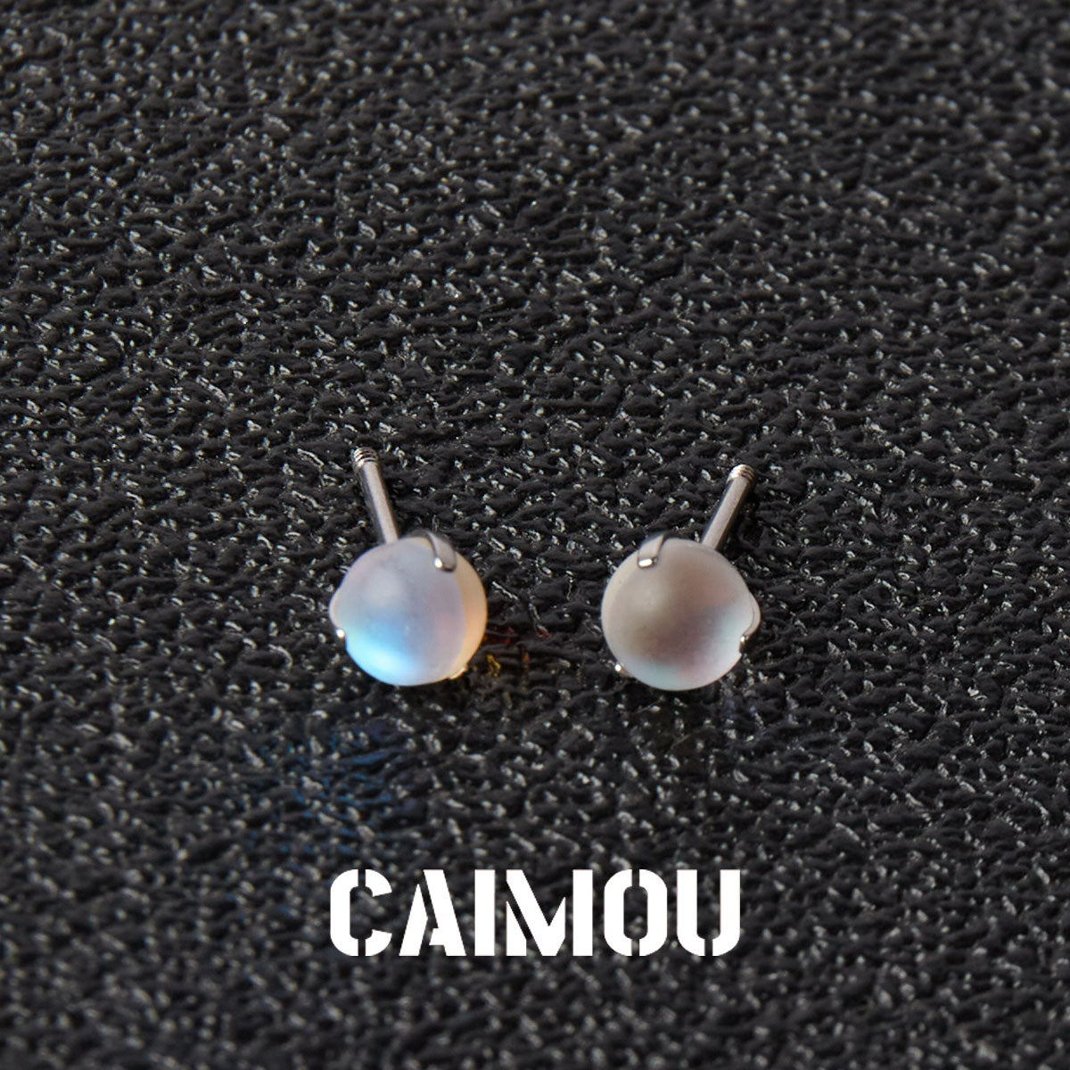 Round Bead Stud Earrings