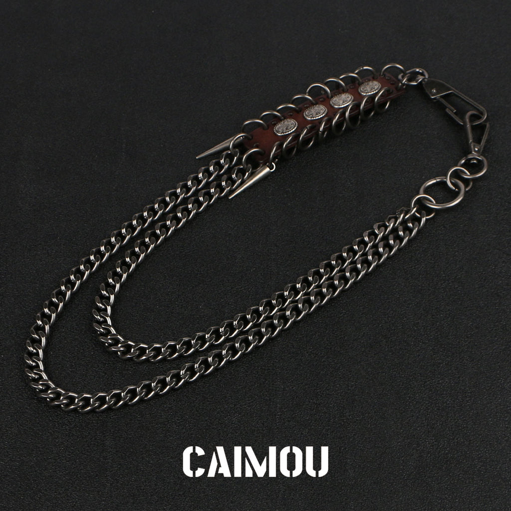 Spiked Dragon Spine Double Layer Pants Chain