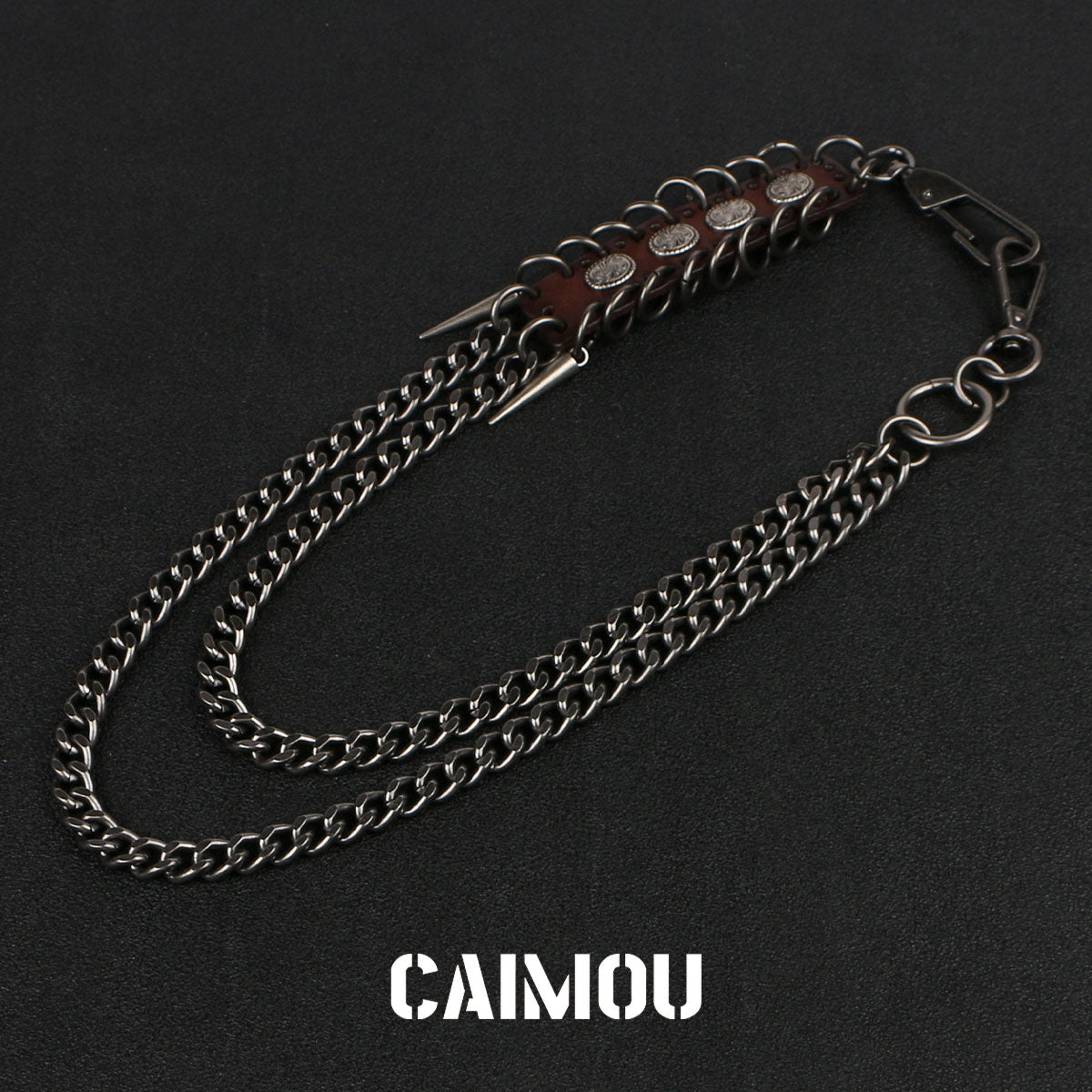 Spiked Dragon Spine Double Layer Pants Chain