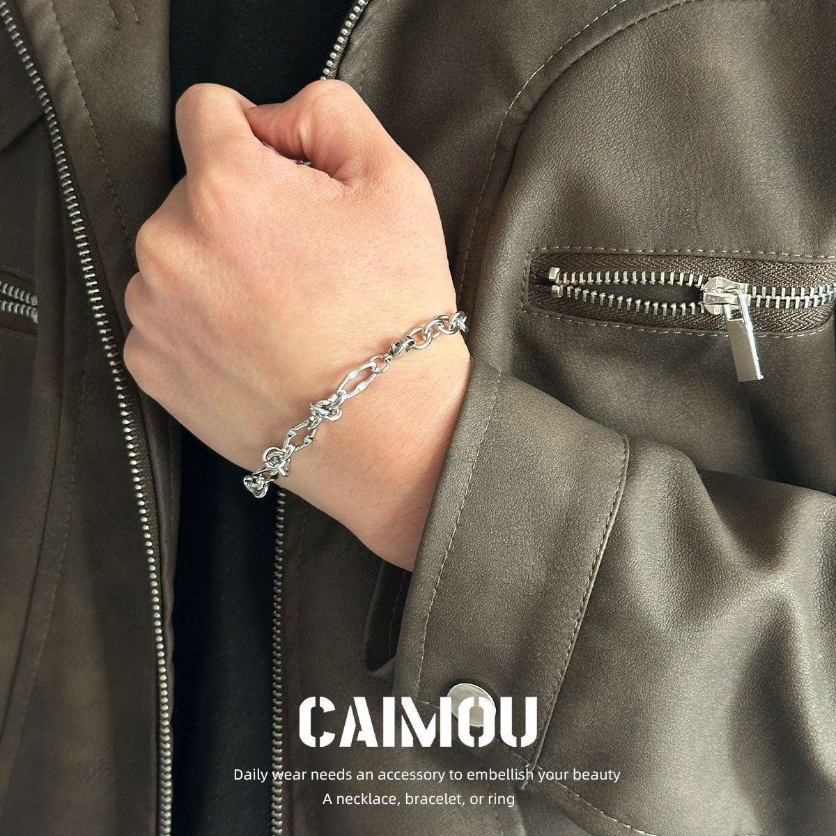 Lip Link Cuban Bracelet (Silver)