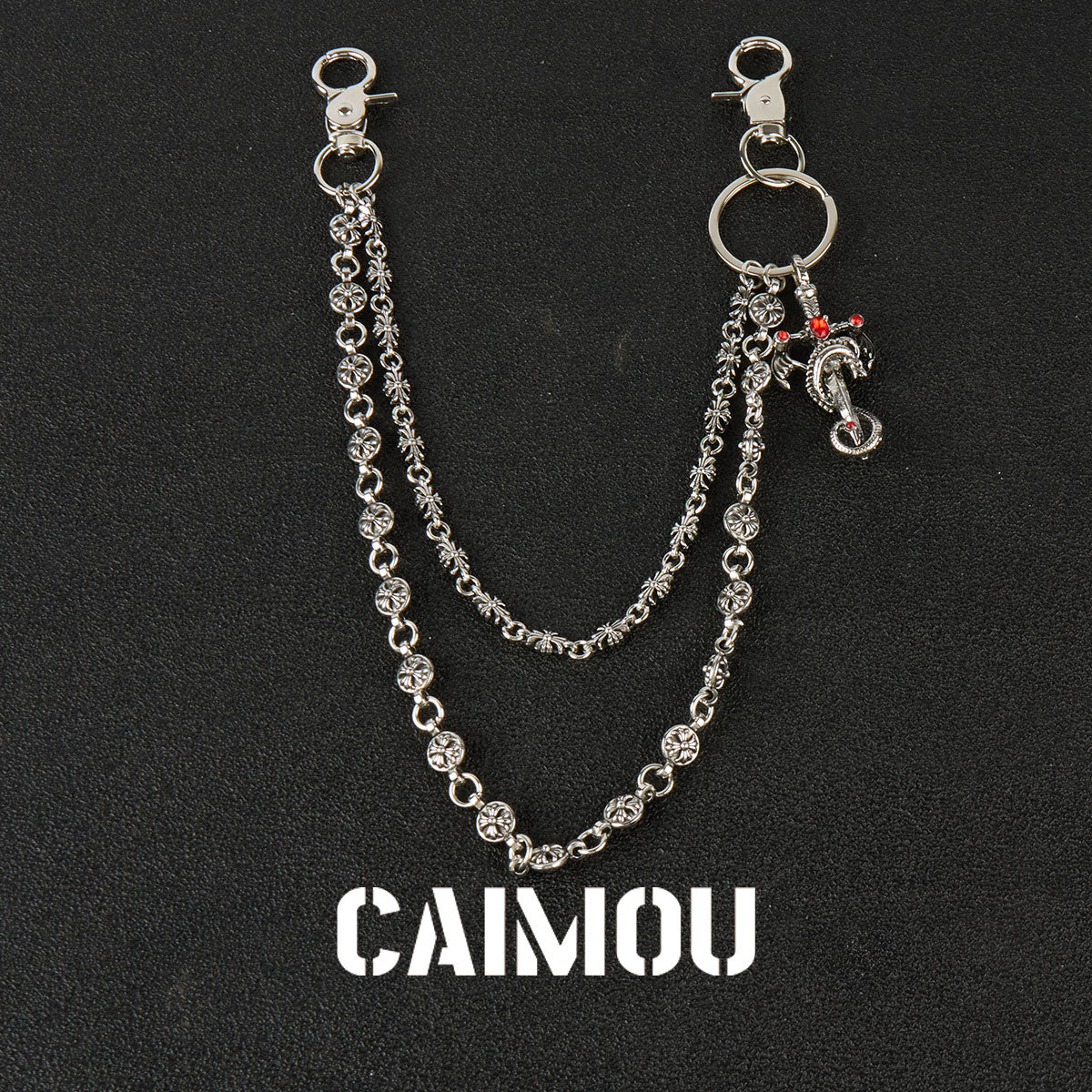 Red Sword Double‑Layer Pant Chain