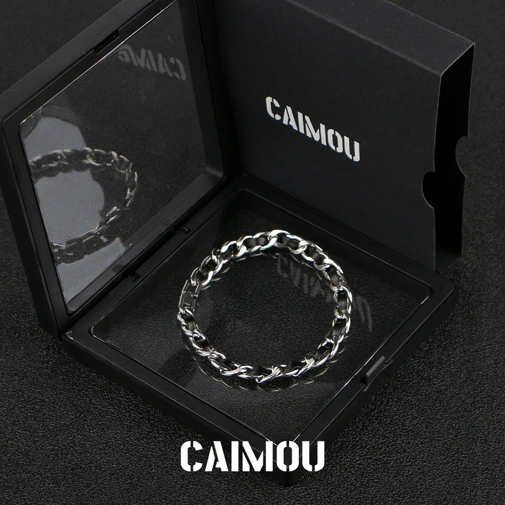 Leather Cord Bracelet with Hidden Clasp
