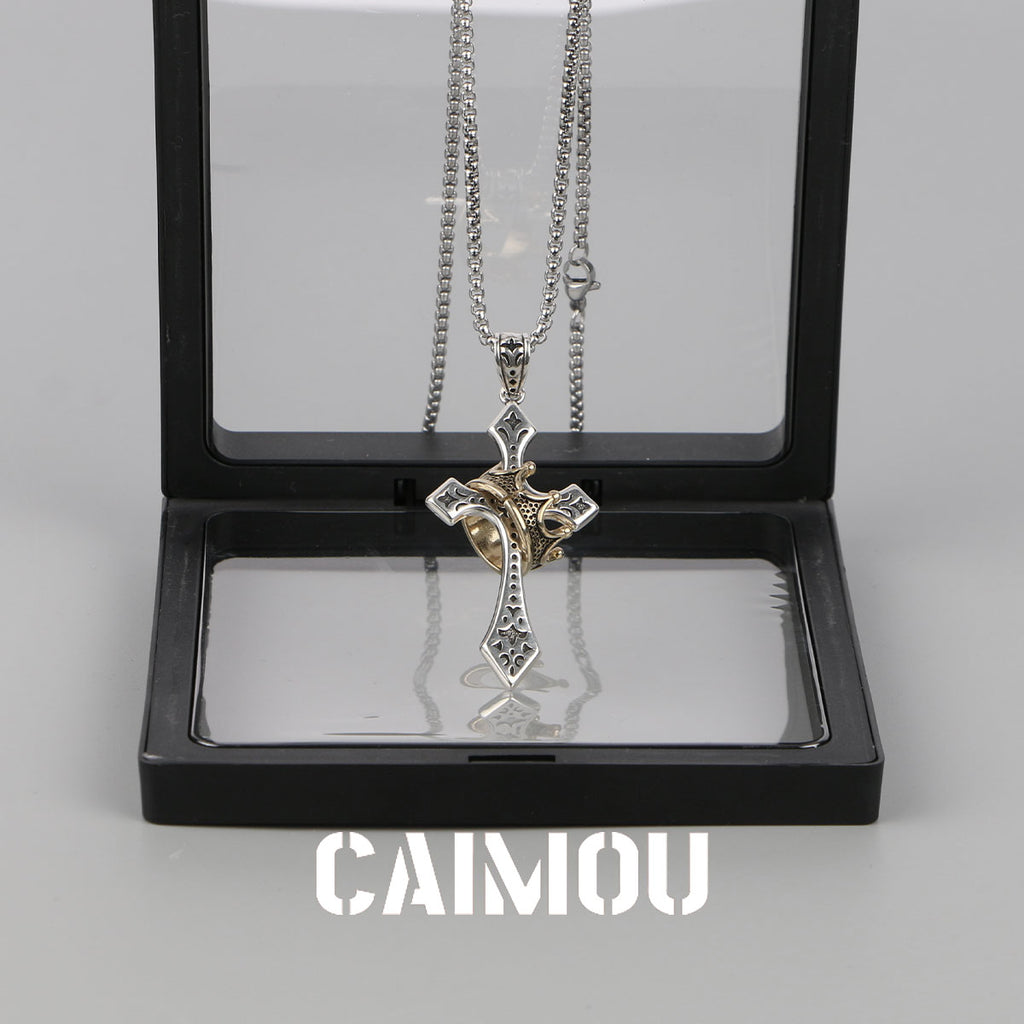 👑✝️ Crown Cross Necklace