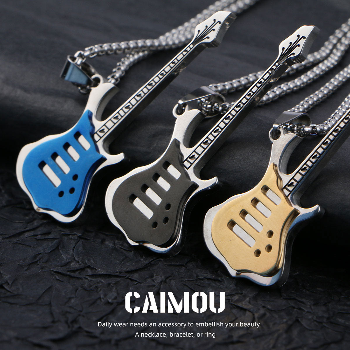Electric Guitar Pendant Necklace