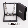 Rectangle Link Thick Chain Necklace