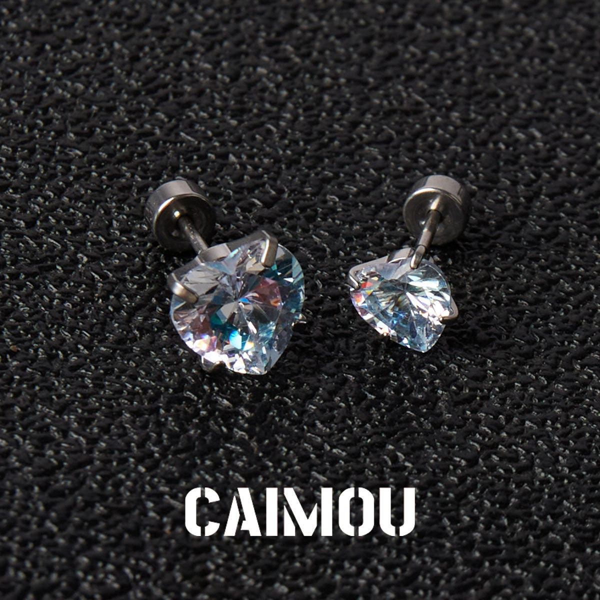 Heart Cubic Zirconia Stud Earrings