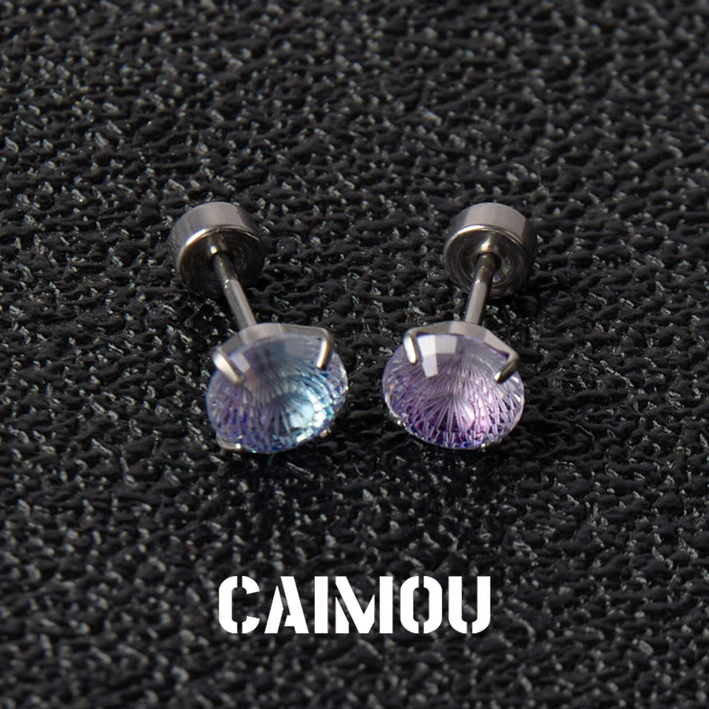 Ferris Wheel Cut Zircon Stud Earrings