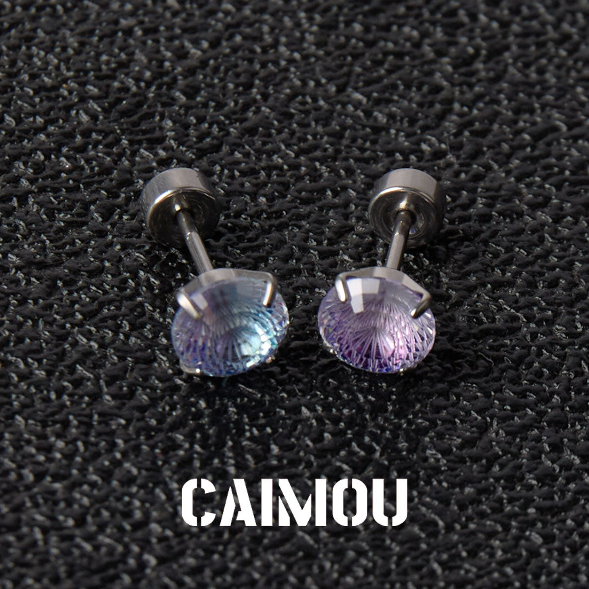 Ferris Wheel Cut Zircon Stud Earrings