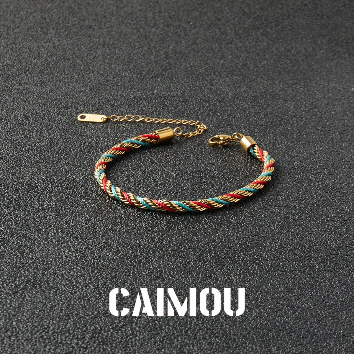 Stainless Steel Slim Twisted Rope Bracelet
