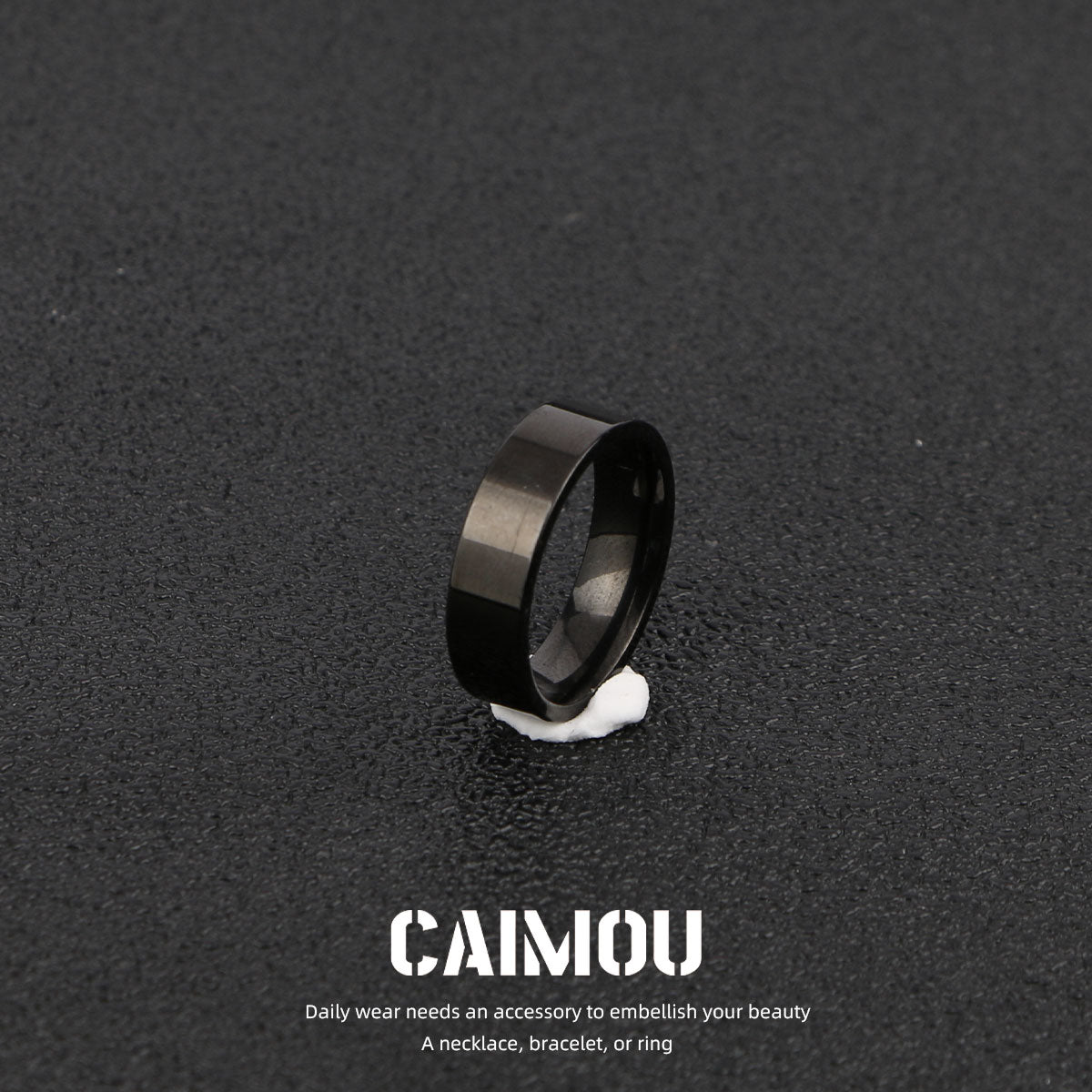 Black Titanium Steel Signet Rings (Multi Styles)